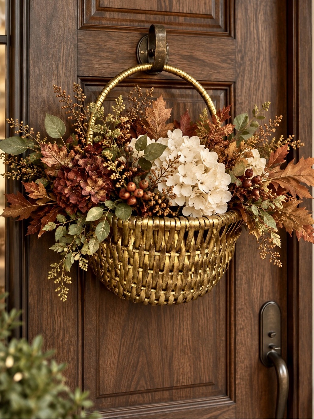 10” Gold Woven Basket